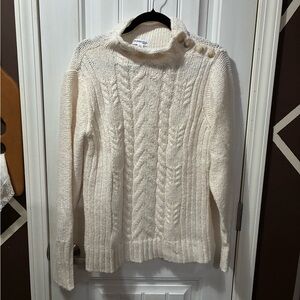 St. John's Bay Cream Cowl Neck Sweater
